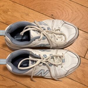 New Balance adult White and Gray Sneakers